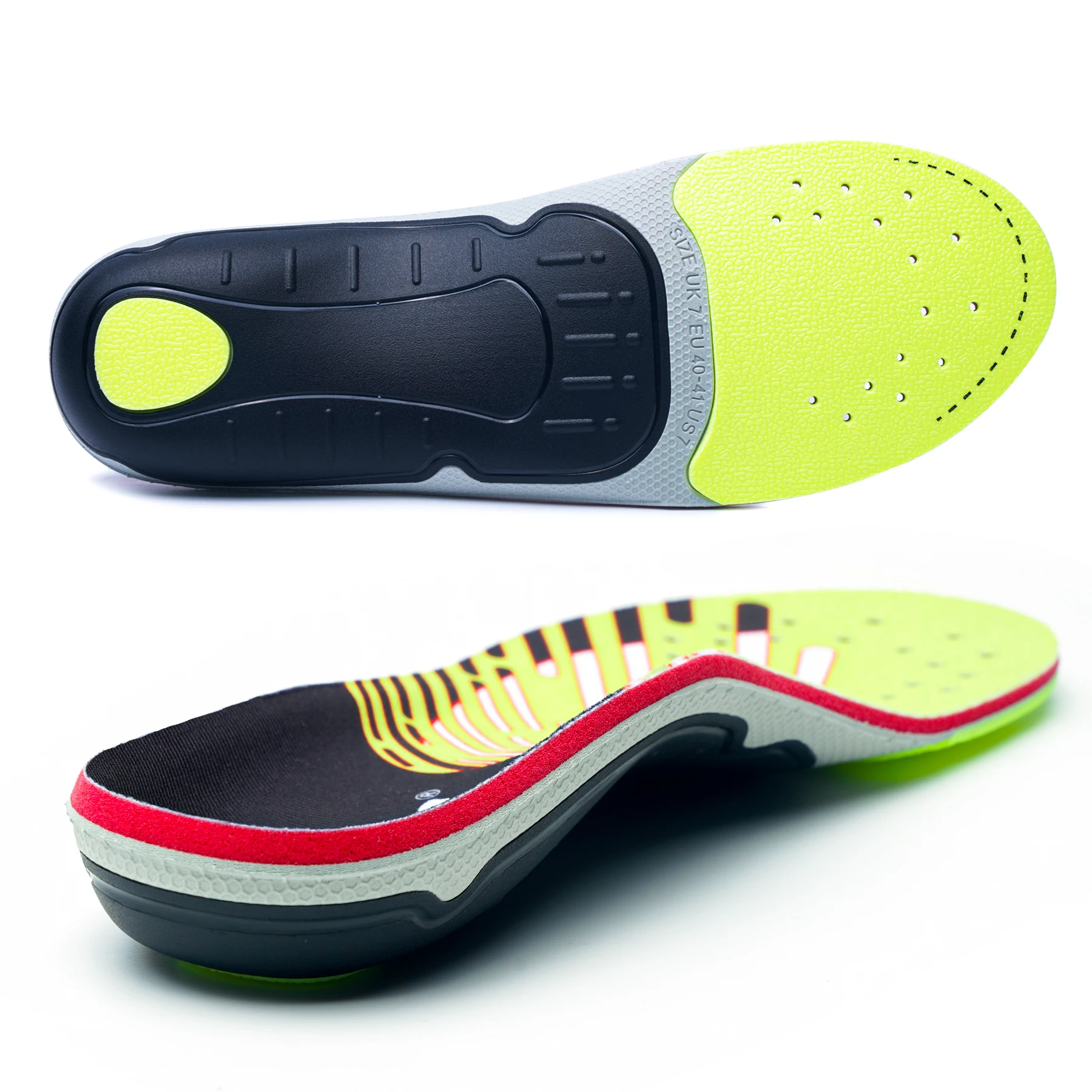 Men'S Shoes Green And White - Plantar Fasciitis Orthopedic Insole Pain Relief