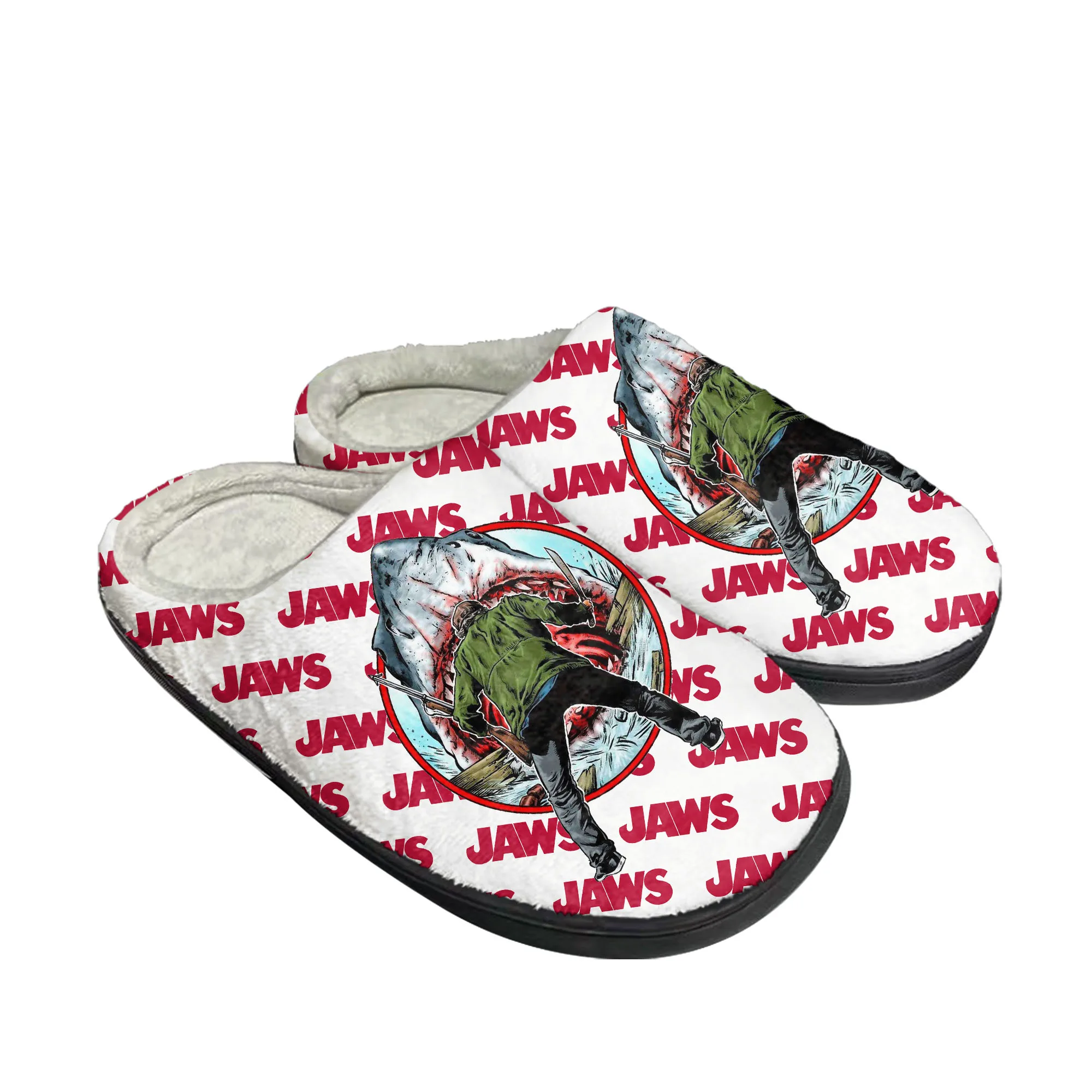 Men Shoes Winter - Jaws Movie Shark Home Cotton Slippers