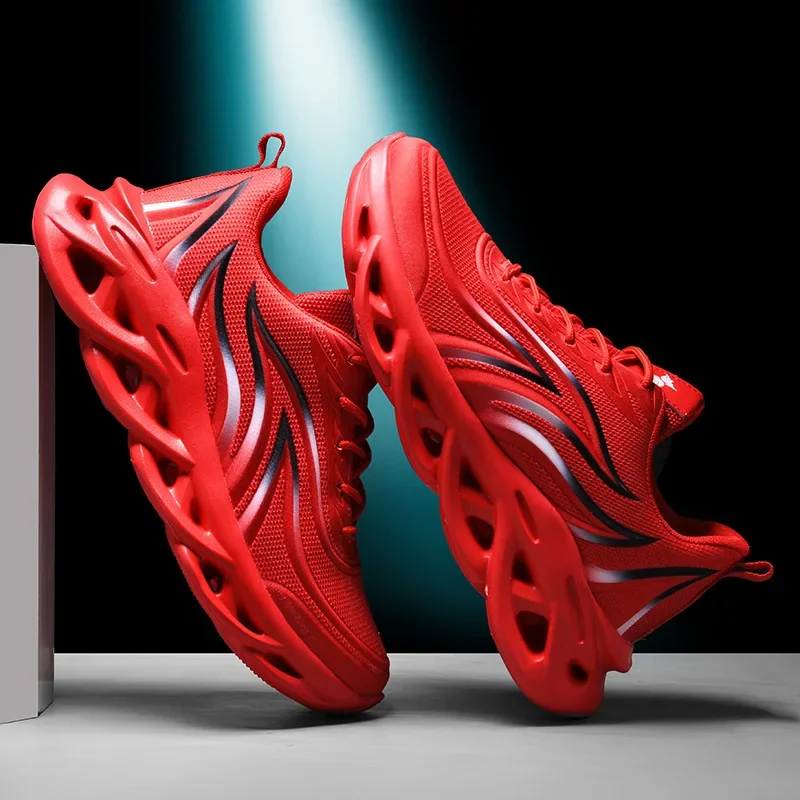 Men Shoes Trainers - Fashion Running Shoes Men Flame Printed