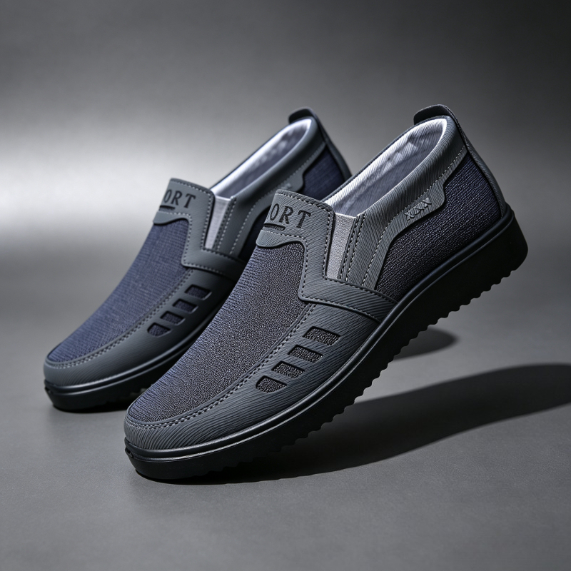 Men'S Shoes Business Casual - Men Slip‑On Canvas Loafers Breathable Comfort