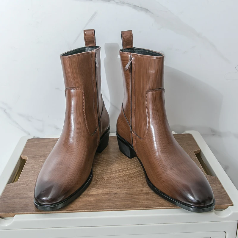 Classic Comfy Ankle Boots Bota - Men'S Shoes Business Casual 评论和价格