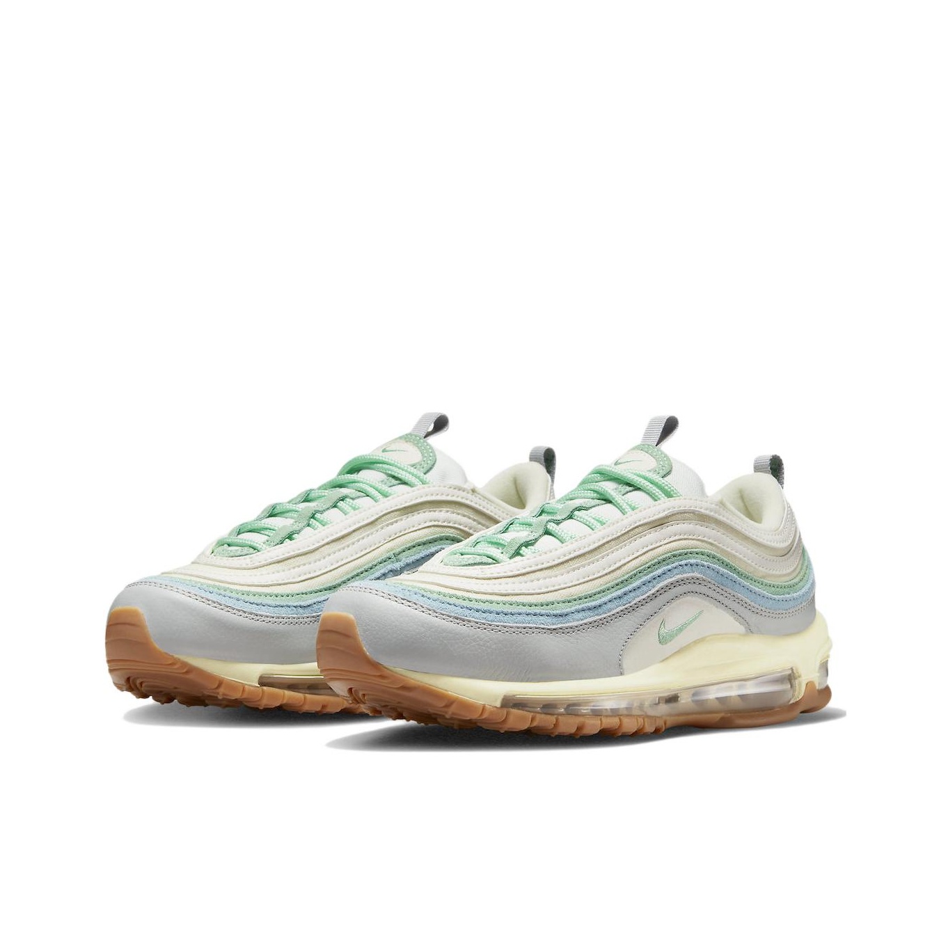 Nike Air Max 97 Running Shoes  - Men'S Shoes Green And White 评论和价格