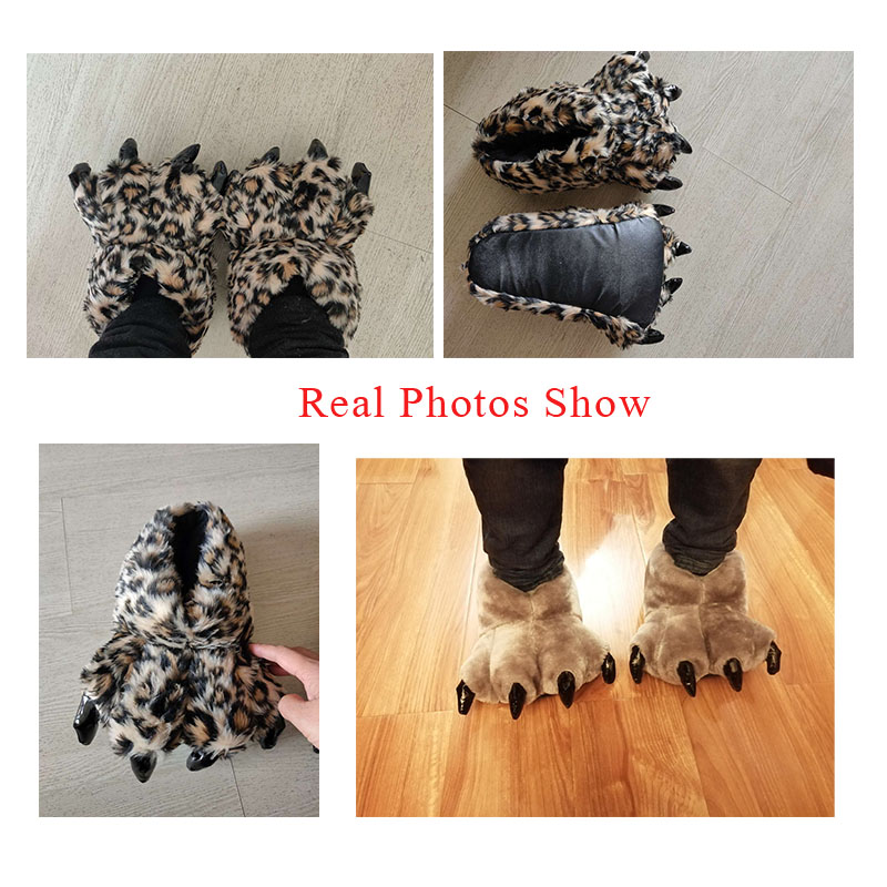Size 35-43 Black Animal Paw Sh - Men Shoes Winter 评论和价格