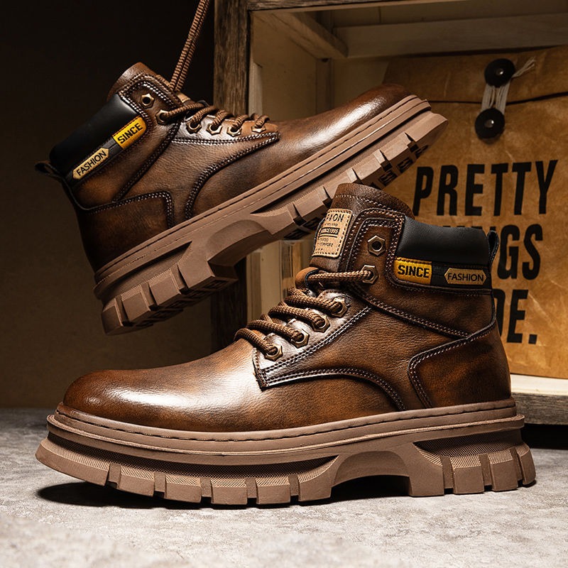 Vintage Men Platform Ankle Boo - Men'S Shoes Business Casual 评论和价格