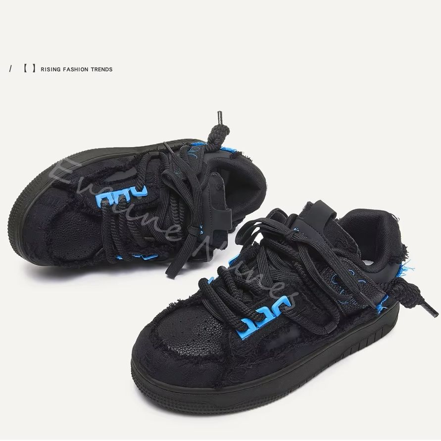 Black Frayed Raw Edge Platform - Men Shoes Winter 评论和价格