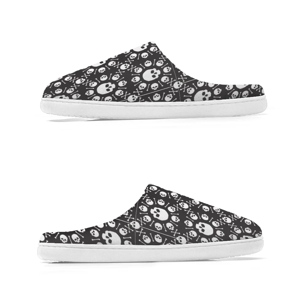 Skull printed cotton slippers  - Men Shoes Winter 评论和价格