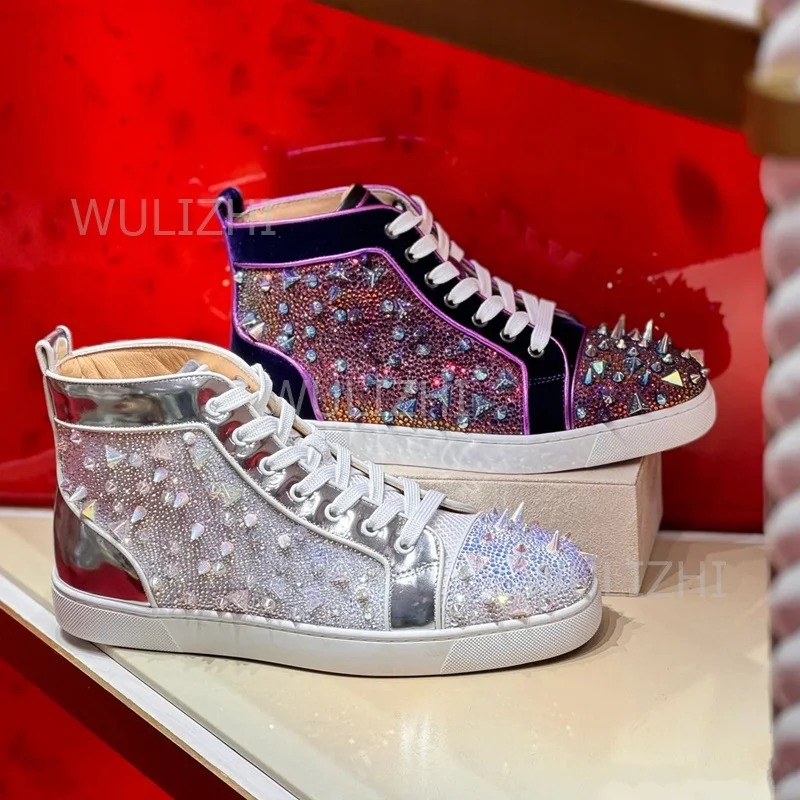 Dark Purple Crystal Rivet Men  - Men'S Shoes For Tennis 评论和价格