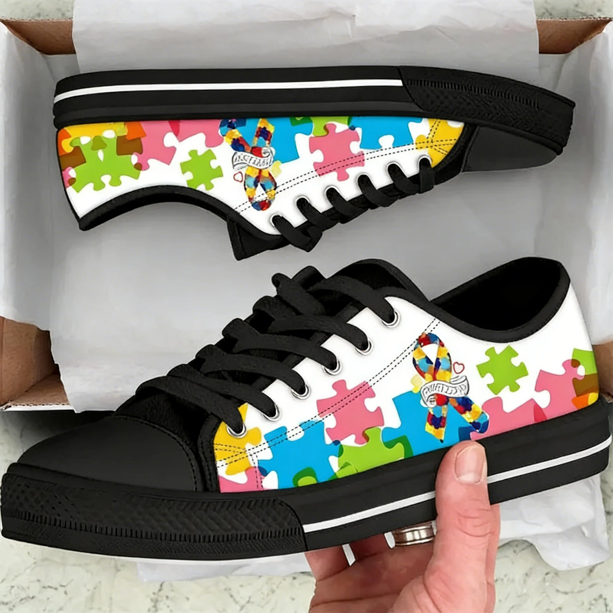 Autism Awareness Cancer Ribbon - Men'S Shoes For Tennis 评论和价格